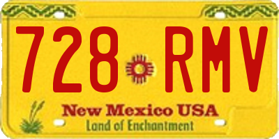 NM license plate 728RMV