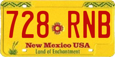 NM license plate 728RNB