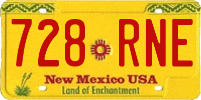 NM license plate 728RNE