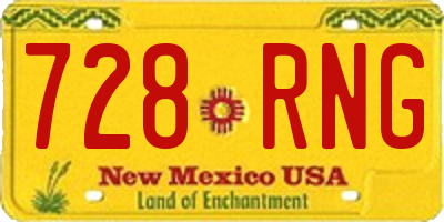 NM license plate 728RNG