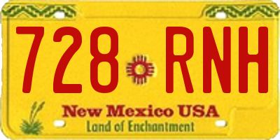 NM license plate 728RNH