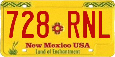 NM license plate 728RNL