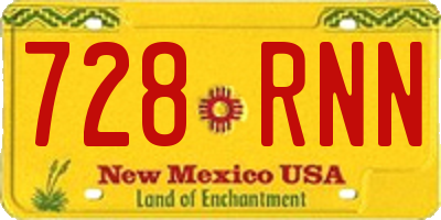 NM license plate 728RNN