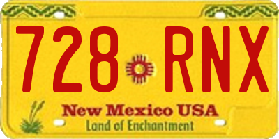 NM license plate 728RNX