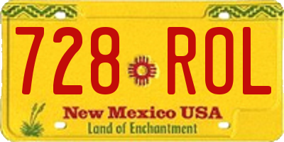NM license plate 728ROL