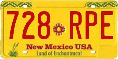 NM license plate 728RPE