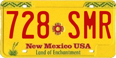 NM license plate 728SMR