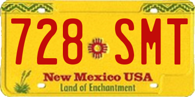NM license plate 728SMT