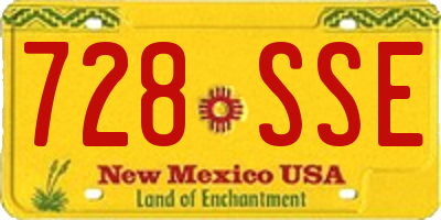 NM license plate 728SSE