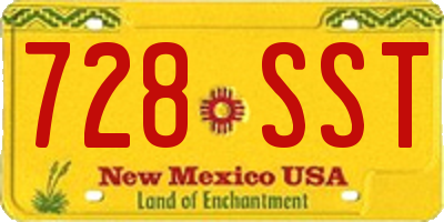 NM license plate 728SST
