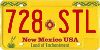 NM license plate 728STL