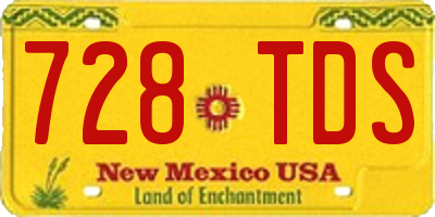 NM license plate 728TDS