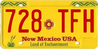 NM license plate 728TFH