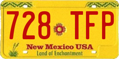 NM license plate 728TFP