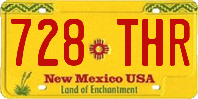 NM license plate 728THR