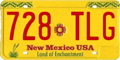 NM license plate 728TLG