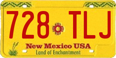 NM license plate 728TLJ