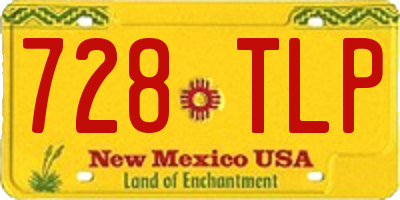NM license plate 728TLP