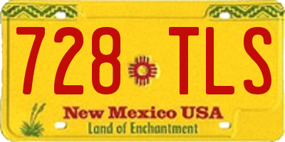 NM license plate 728TLS