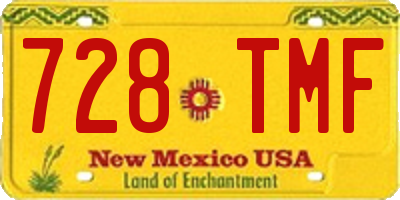NM license plate 728TMF