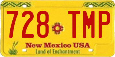 NM license plate 728TMP