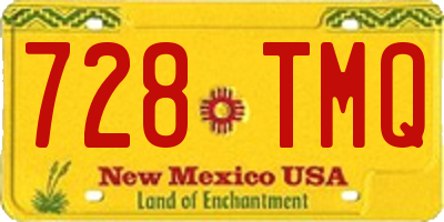 NM license plate 728TMQ