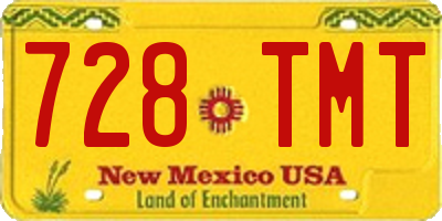 NM license plate 728TMT
