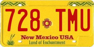 NM license plate 728TMU