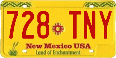 NM license plate 728TNY
