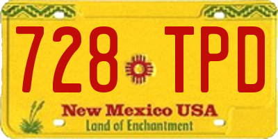 NM license plate 728TPD