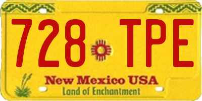 NM license plate 728TPE