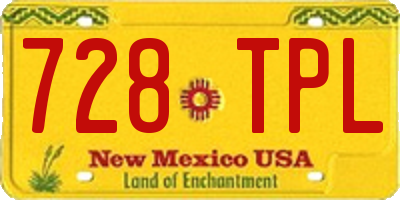 NM license plate 728TPL