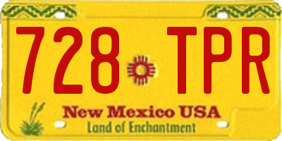 NM license plate 728TPR