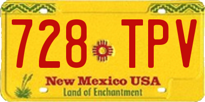 NM license plate 728TPV