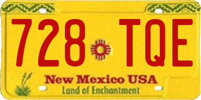 NM license plate 728TQE
