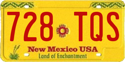 NM license plate 728TQS
