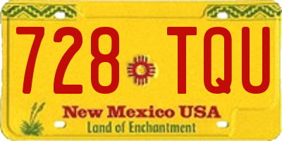 NM license plate 728TQU