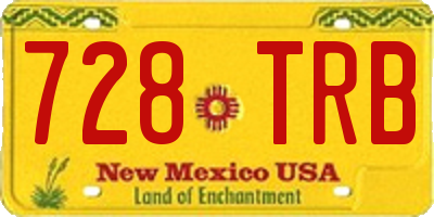 NM license plate 728TRB
