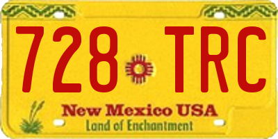NM license plate 728TRC