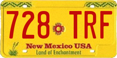 NM license plate 728TRF