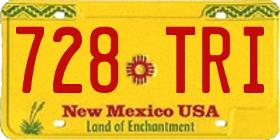 NM license plate 728TRI