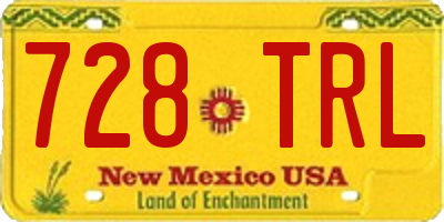 NM license plate 728TRL