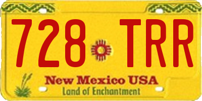 NM license plate 728TRR