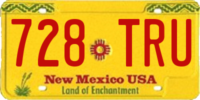 NM license plate 728TRU