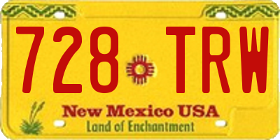 NM license plate 728TRW