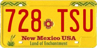 NM license plate 728TSU