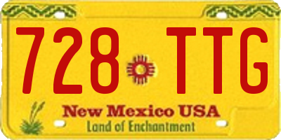 NM license plate 728TTG