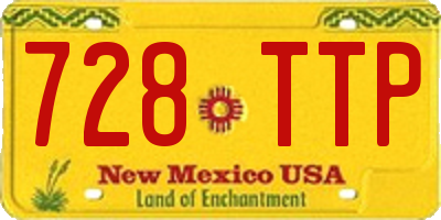 NM license plate 728TTP