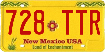 NM license plate 728TTR