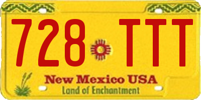 NM license plate 728TTT
